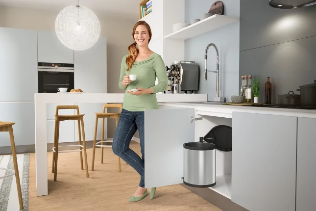 Hailo inbouwemmer compact-box m 15L - staal - wit
