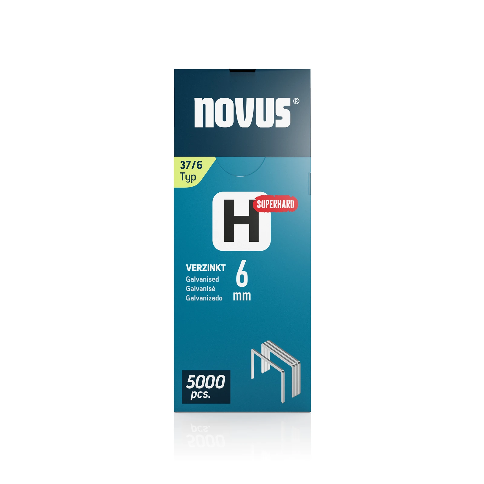 Novus Niet met fijne draad H 37/6mm Superhard (5.000 stuks)