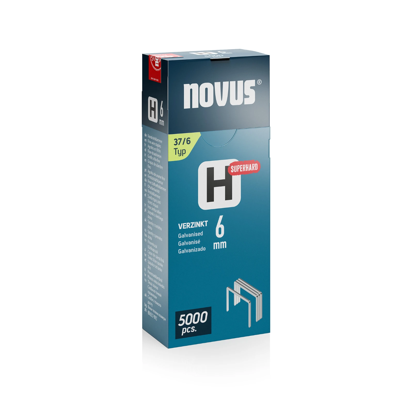 Novus Niet met fijne draad H 37/6mm Superhard (5.000 stuks)
