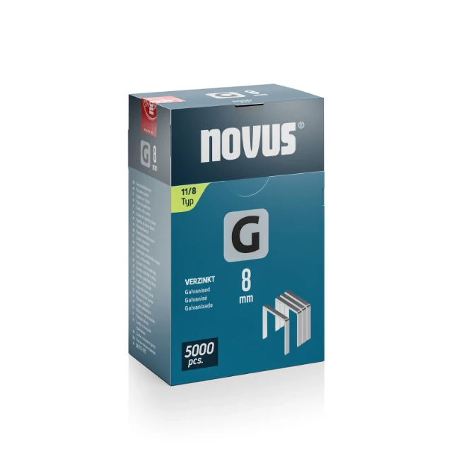 Novus Niet met platte draad G 11/8mm (5.000 stuks)
