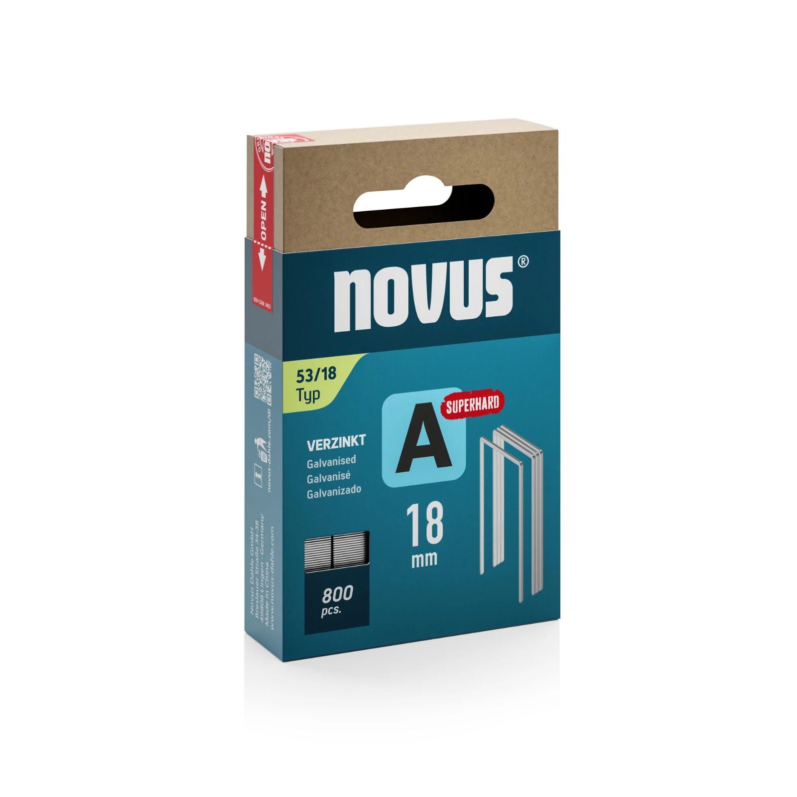 Novus Niet met fijne draad A 53/18mm Superhard (800 stuks)