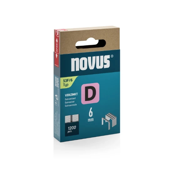 Novus Niet met platte draad D 53F/6mm (1.200 stuks)