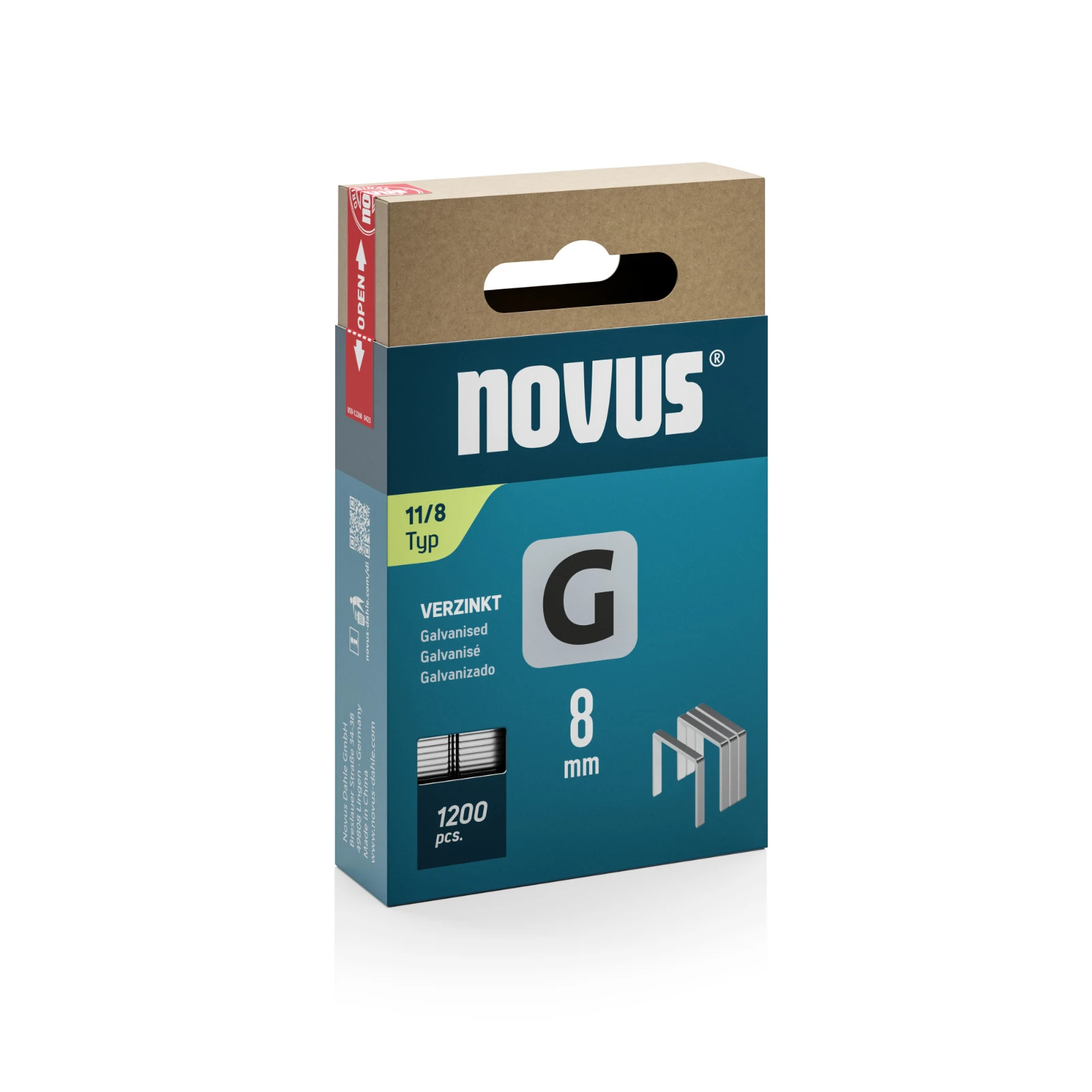 Novus Niet met platte draad G 11/8mm (1.200 stuks)