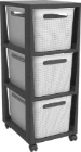 Rotho Brisen Ladekast 3 x 16L met wieltjes - Wit