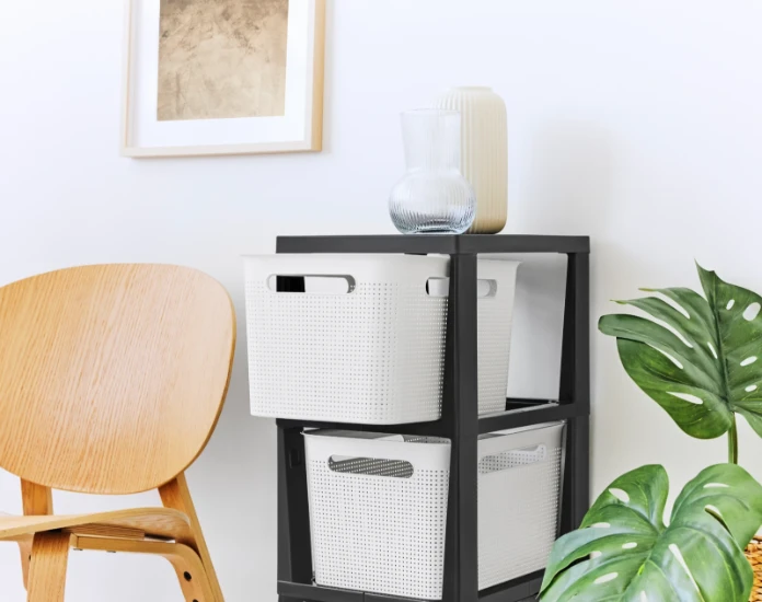 Rotho Brisen Ladekast 3 x 16L met wieltjes - Wit