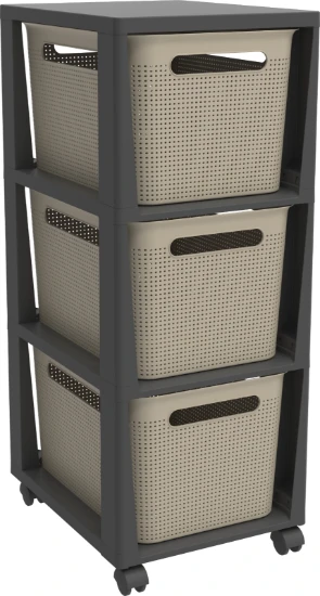 Rotho Brisen Ladekast 3 x 16L met wieltjes - Capp