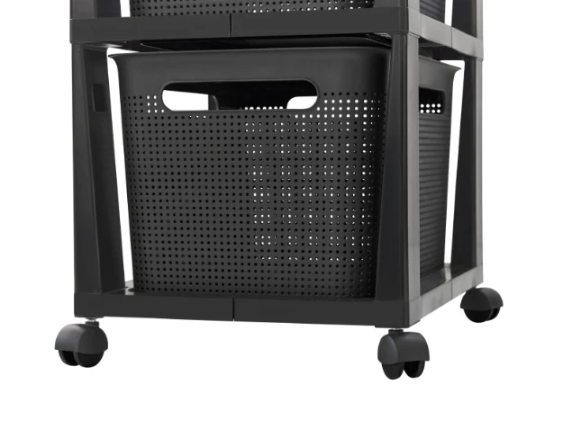 Rotho Brisen Ladekast 3 x 16L met wieltjes - Antr