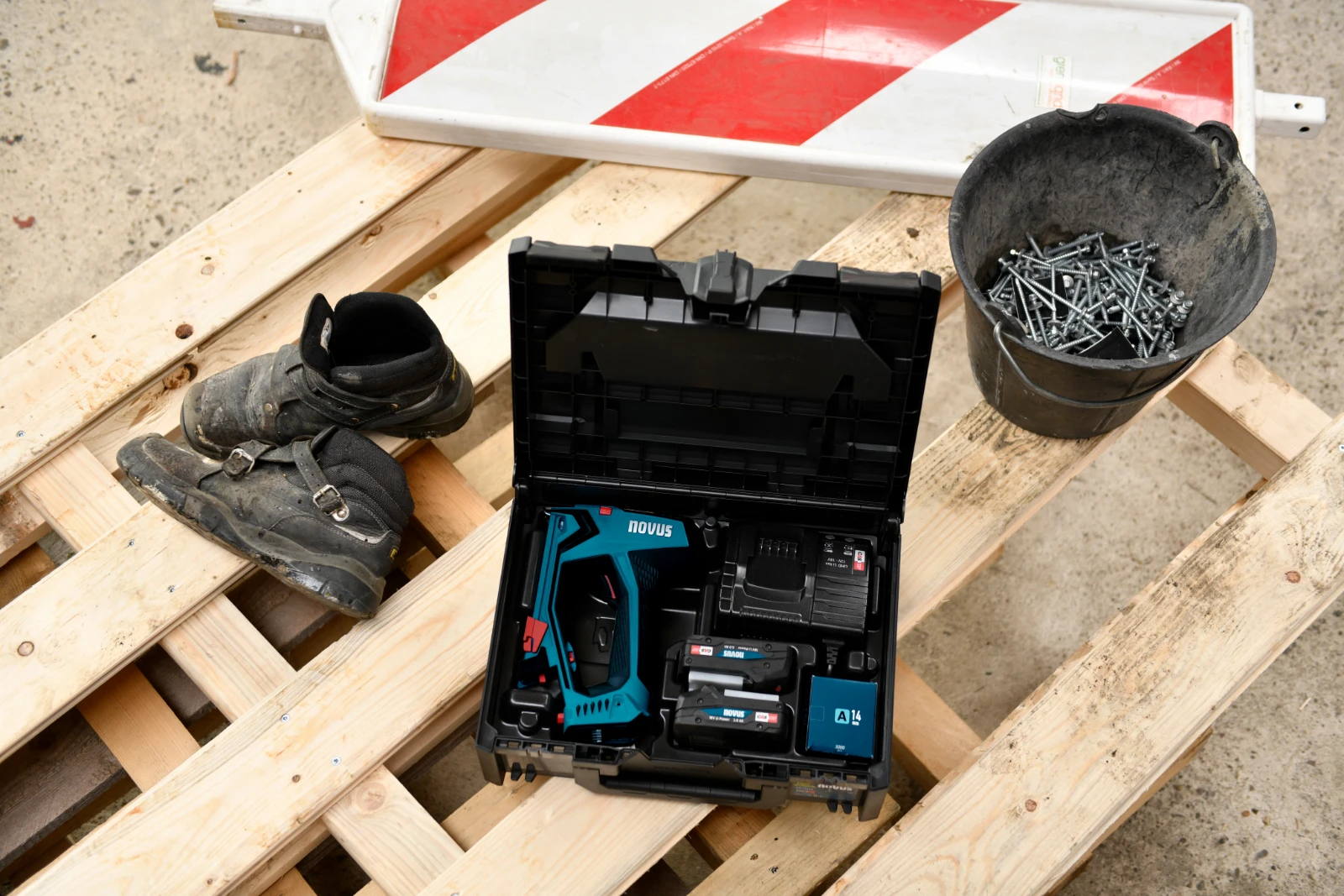 Novus Accu tacker J-550 met accu (kofferset)