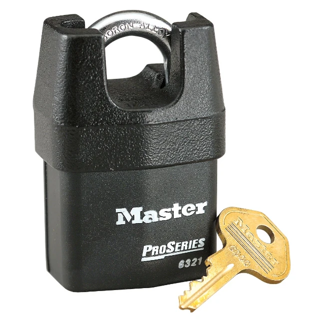 Masterlock Hangslot cilinder gehard staal met beschermde beugel Locks