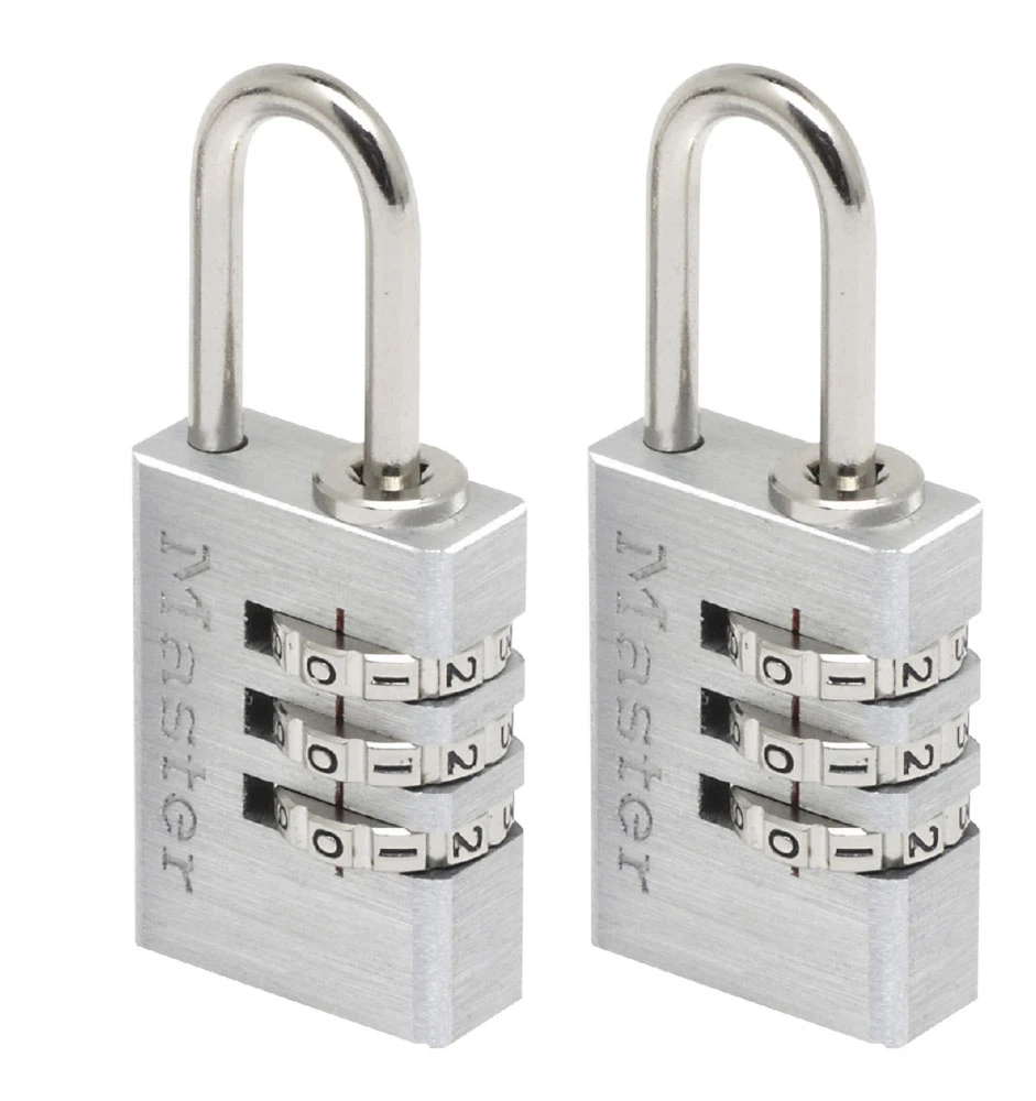 MasterLock Hangslot 20mm aluminium - beugellengte 21 mm (2 stuks)