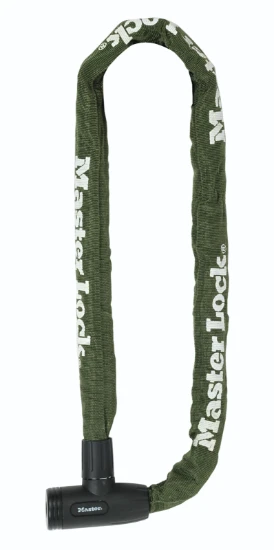MasterLock Kettingslot staal 1,0m nylon hoes - legergroen