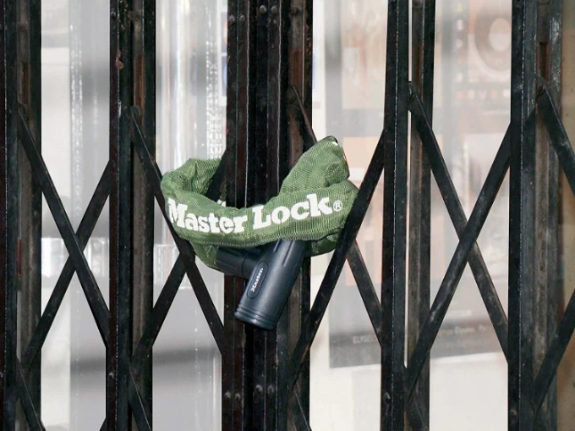 MasterLock Kettingslot staal 1,0m nylon hoes - legergroen