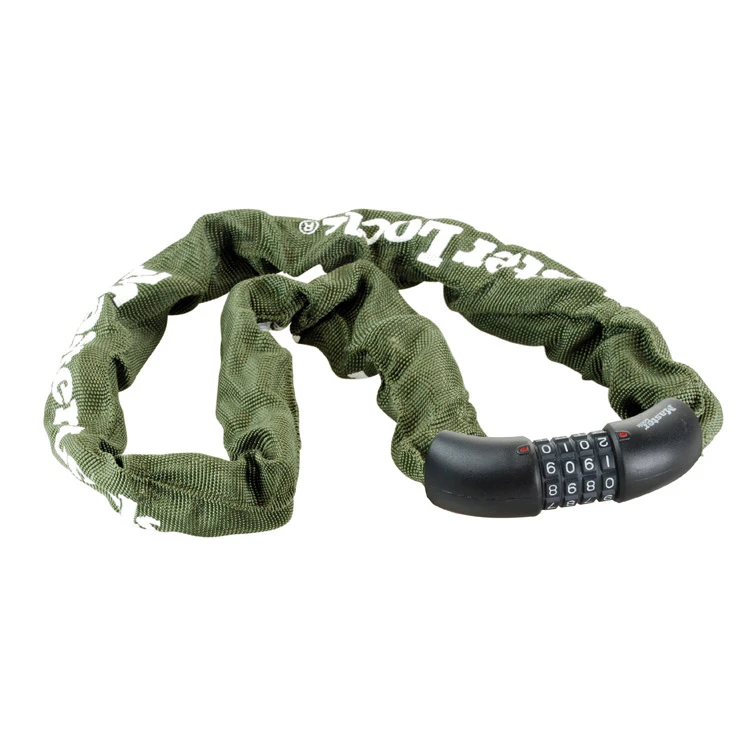 MasterLock Kettingslot staal 1,0m nylon hoes - legergroen
