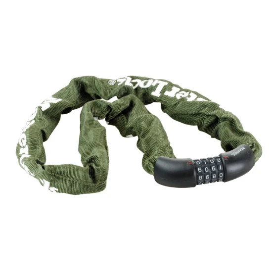 MasterLock Kettingslot staal 1,0m nylon hoes - legergroen