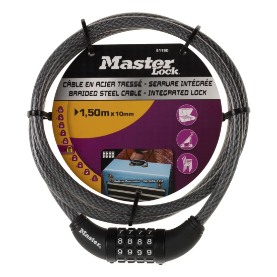 MasterLock Gevlochten stalen kabel met slot