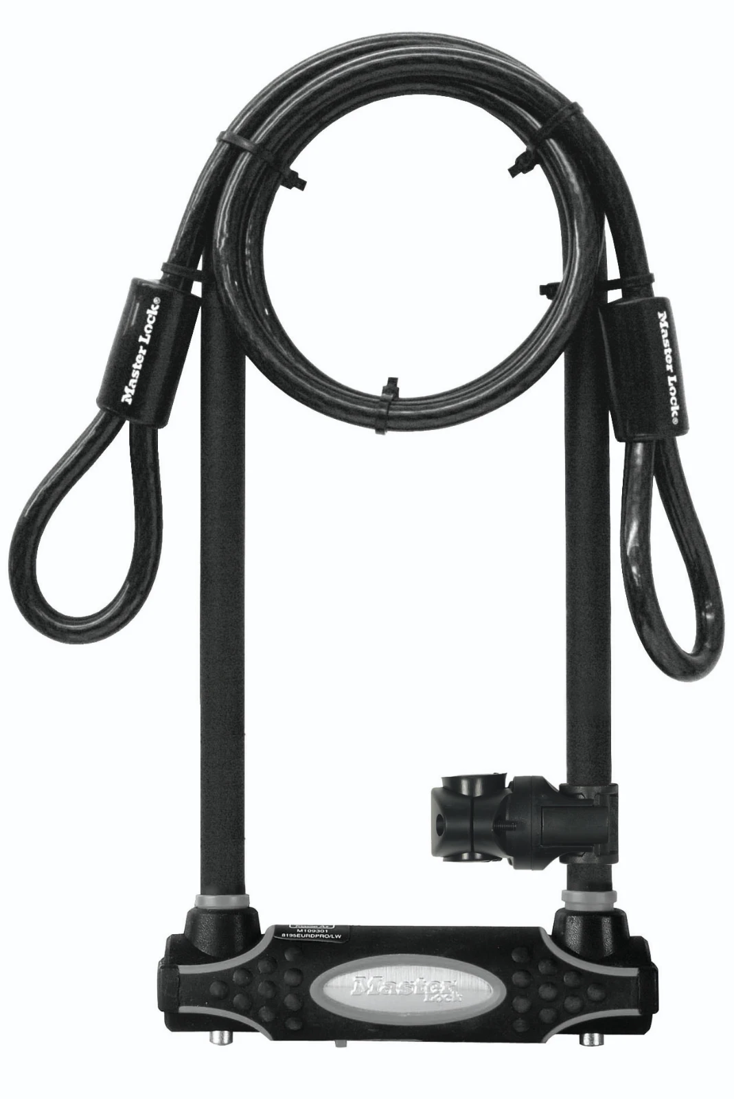 MasterLock U-slot 280mm met kabel 1,2m, geh. staal