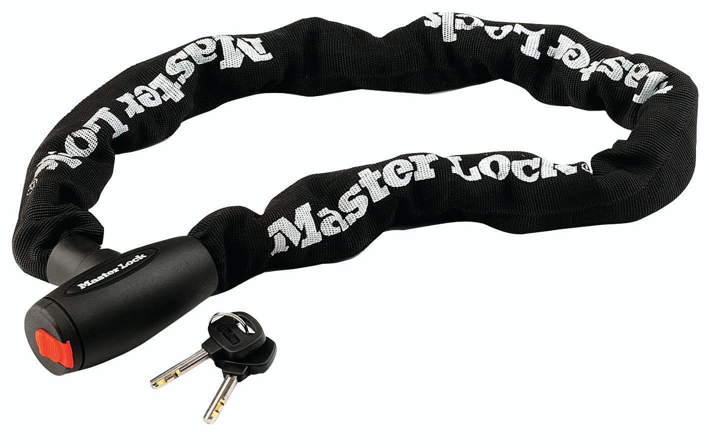 MasterLock Kettingslot gehard staal 1,0m nylon hoes - zwart