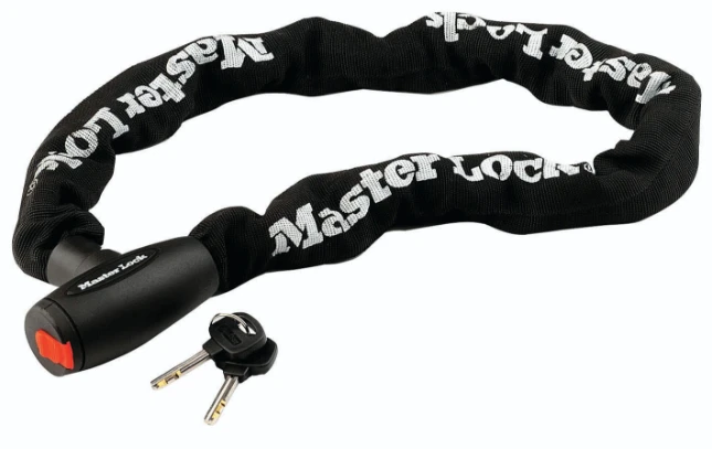 MasterLock Kettingslot gehard staal 1,0m nylon hoes - zwart