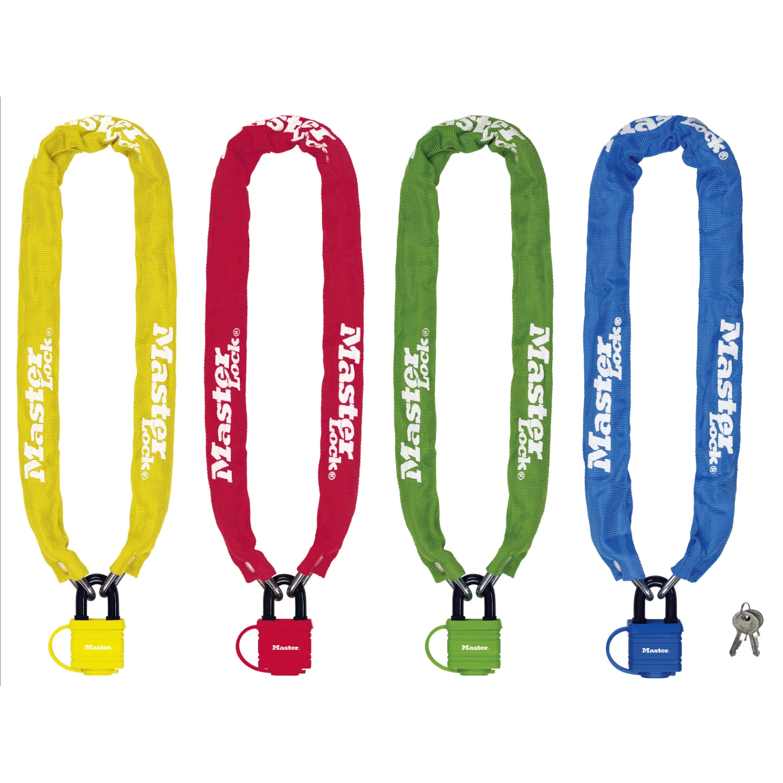 MasterLock Kettingslot 0,9m met hangslot 40/O6mm - diverse kleuren