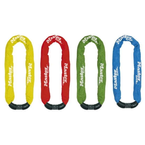MasterLock Kettingslot 0,9m met cijferslot 40/O8mm - diverse kleuren