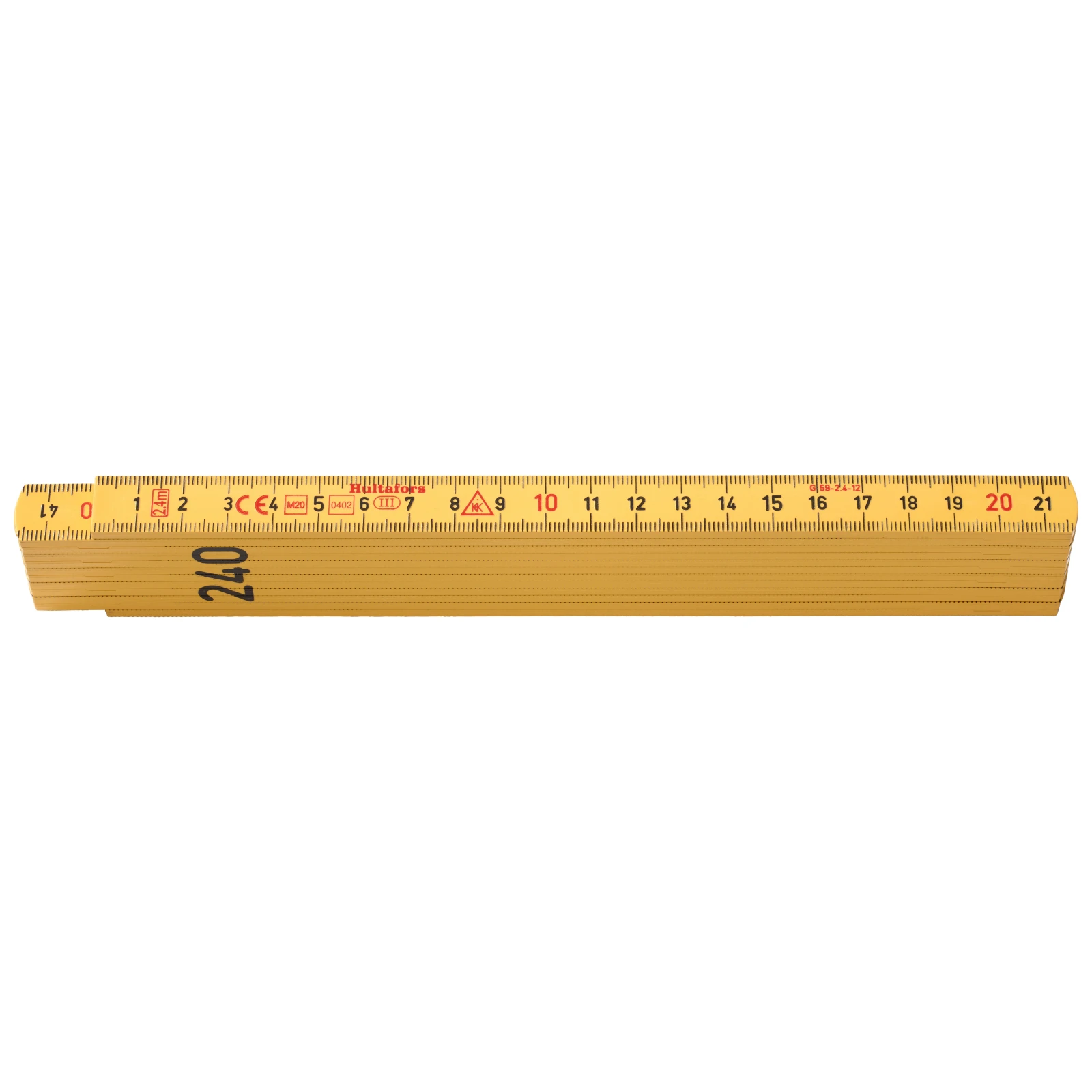 Hultafors Duimstok G 59 2.4m - 12-delig - geel