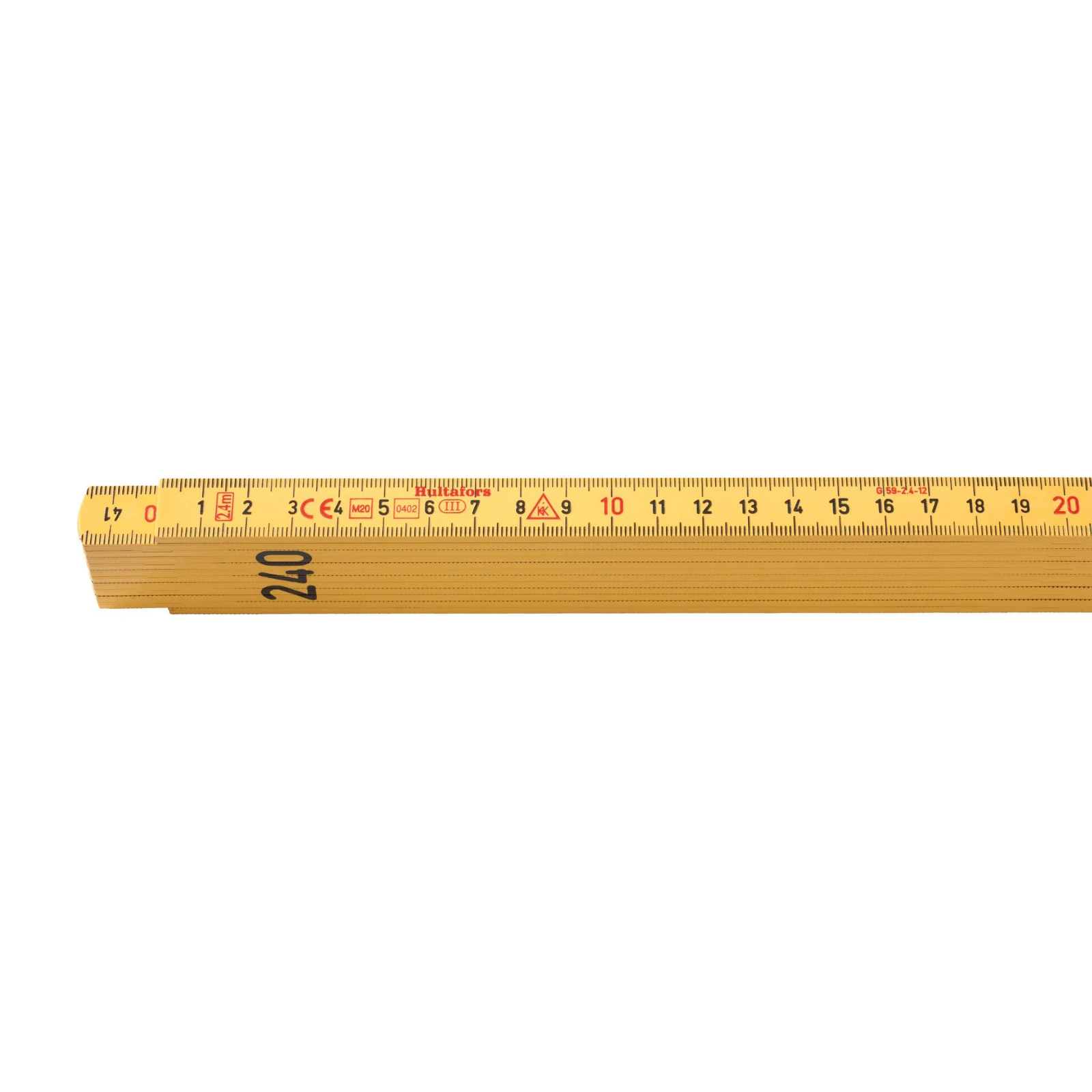 Hultafors Duimstok G 59 2.4m - 12-delig - geel