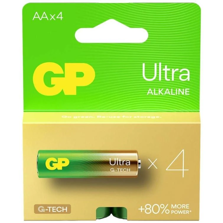 GP AA Alkaline batterij Ultra G-TECH 1,5V (4 stuks)