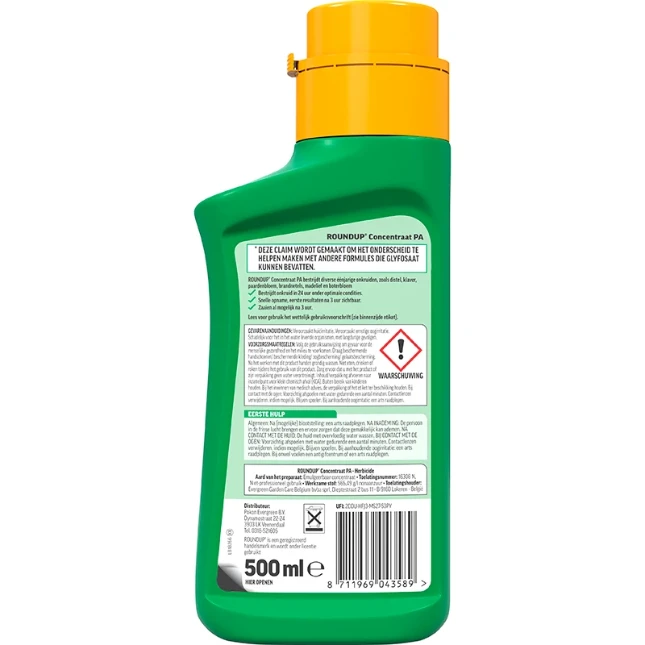 ROUNDUP PA Totaal Onkruidvrij Concentraat 500ml 220m²