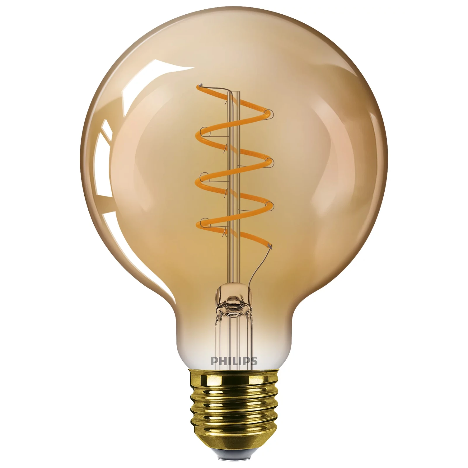Philips Vintage LED Filament Globe G95 40W E27 Amber Sp DIM 1PF