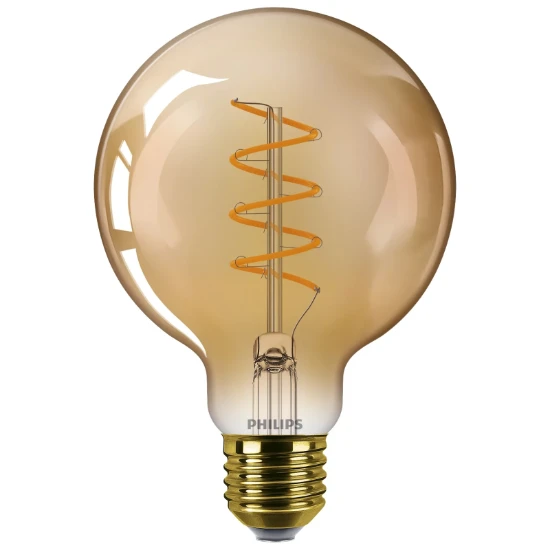 Philips Vintage LED Filament Globe G95 40W E27 Amber Sp DIM 1PF