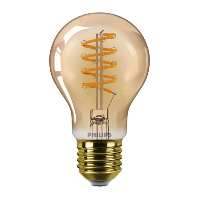 Philips Vintage LED Filament A60 40W E27 Amber Sp DIM 1PF