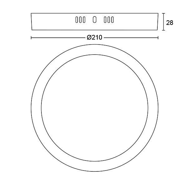 Philips LED-plafondlamp Magneos rond DL252 12W O210 mm zwart