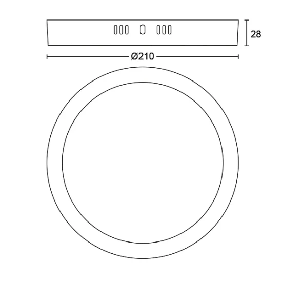 Philips LED-plafondlamp Magneos rond DL252 12W O210 mm zwart