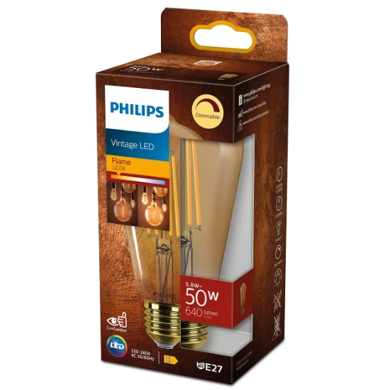 Philips Vintage LED Filament 50W ST64 E27 922 GOLD D 1PF/4