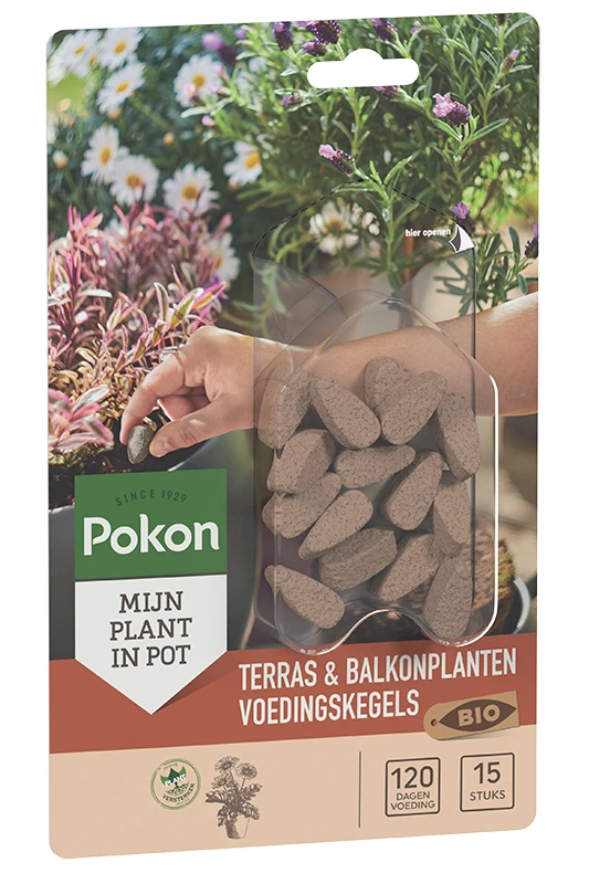 Pokon Bio Terras & Balkon Plant Voedingskegels 15