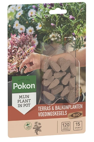 Pokon Bio Terras & Balkon Plant Voedingskegels 15