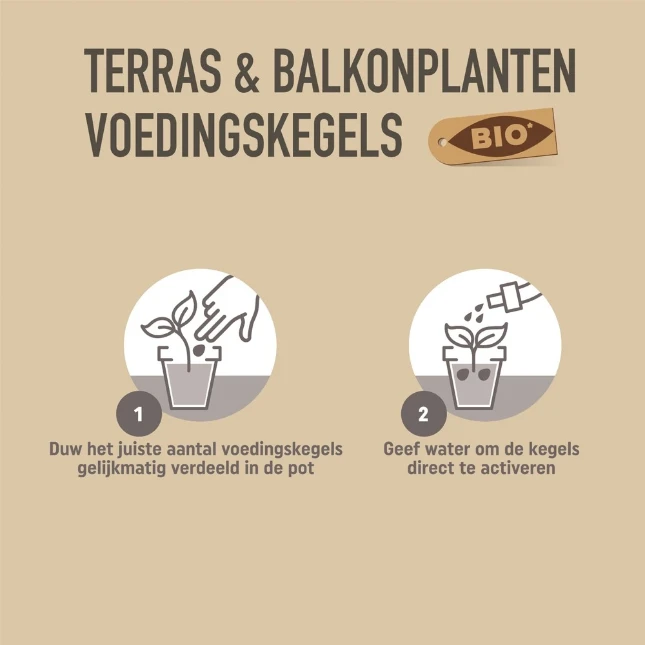 Pokon Bio Terras & Balkon Plant Voedingskegels 40