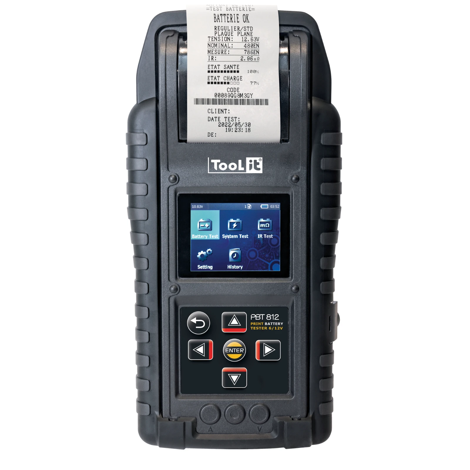 GYS Batterijtester PBT 812 met printer