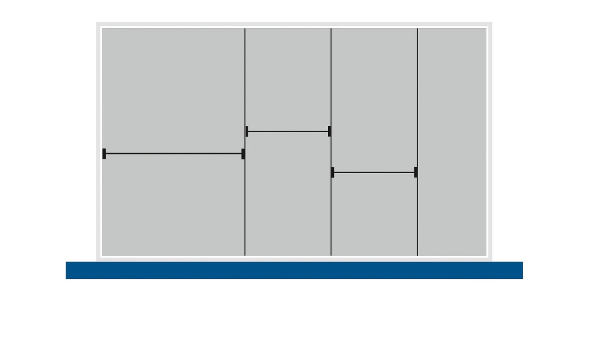 bott Cubio indelingsassortiment 800x525x100mm 7 compartementen