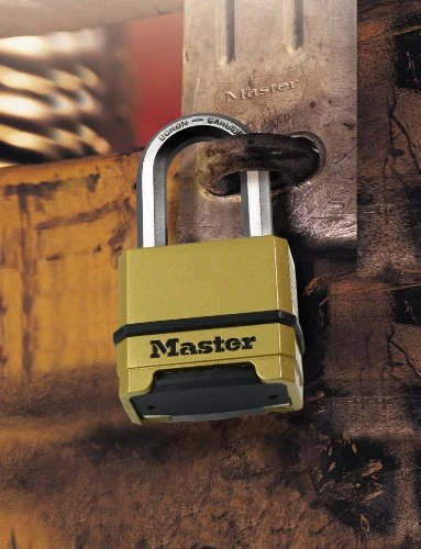 MasterLock Hangslot Excell 56mm messing - beugellengte 38mm