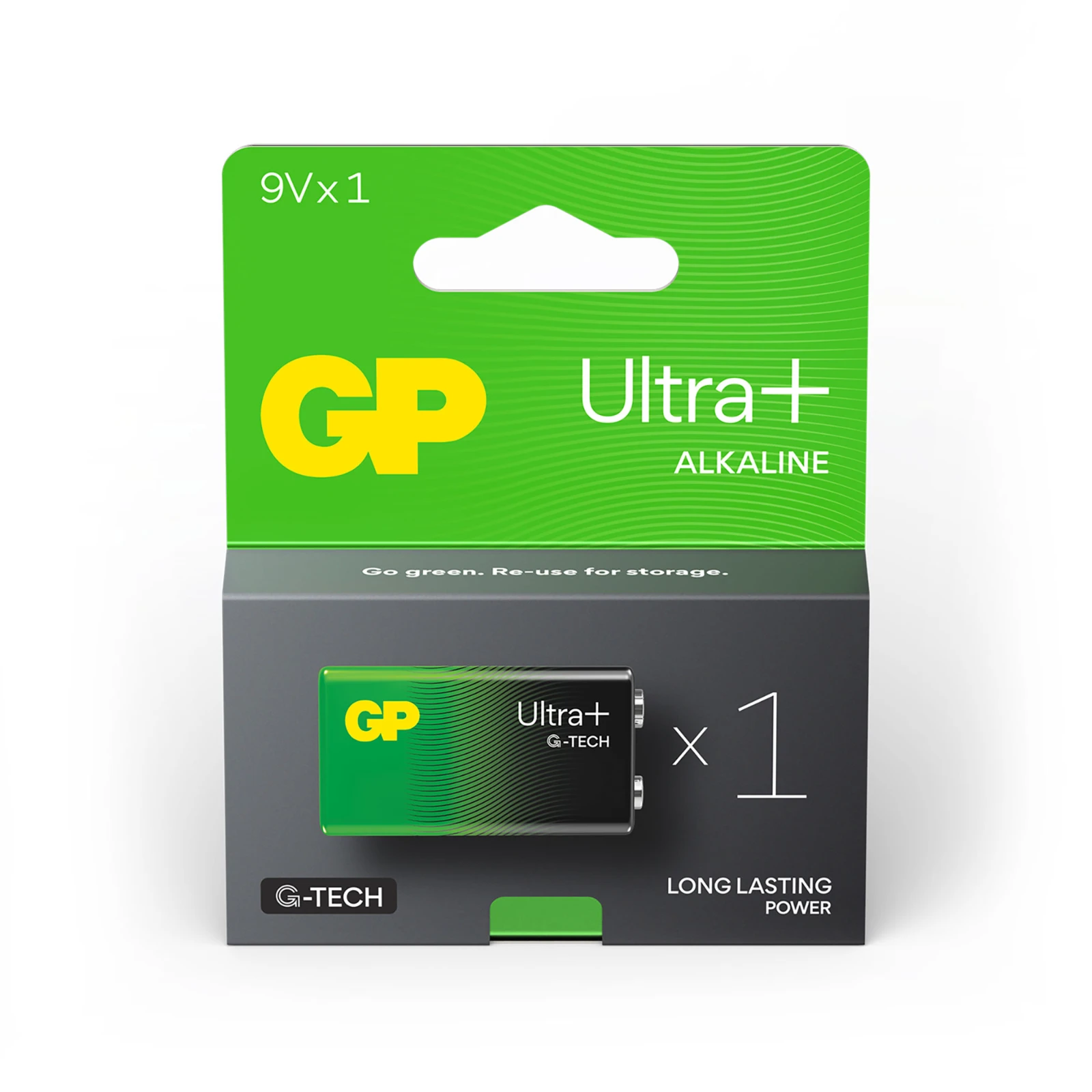 GP 9V Alkaline batterij Ultra Plus G-TECH 1,5V (1 stuk)