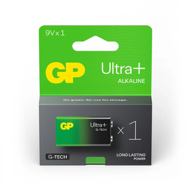 GP 9V Alkaline batterij Ultra Plus G-TECH 1,5V (1 stuk)