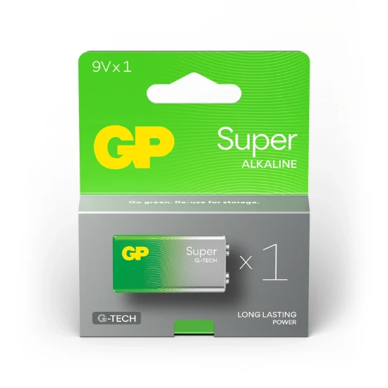 GP 9V Alkaline batterij Super G-TECH 1,5V (1 stuk)