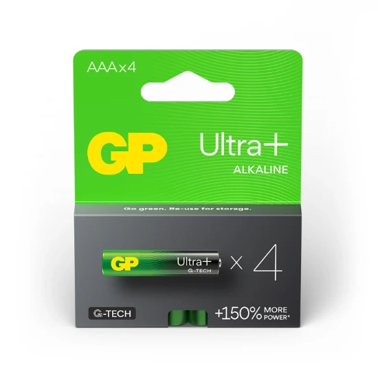 GP AAA Alkaline batterij Ultra Plus G-TECH 1,5V (4 stuks)