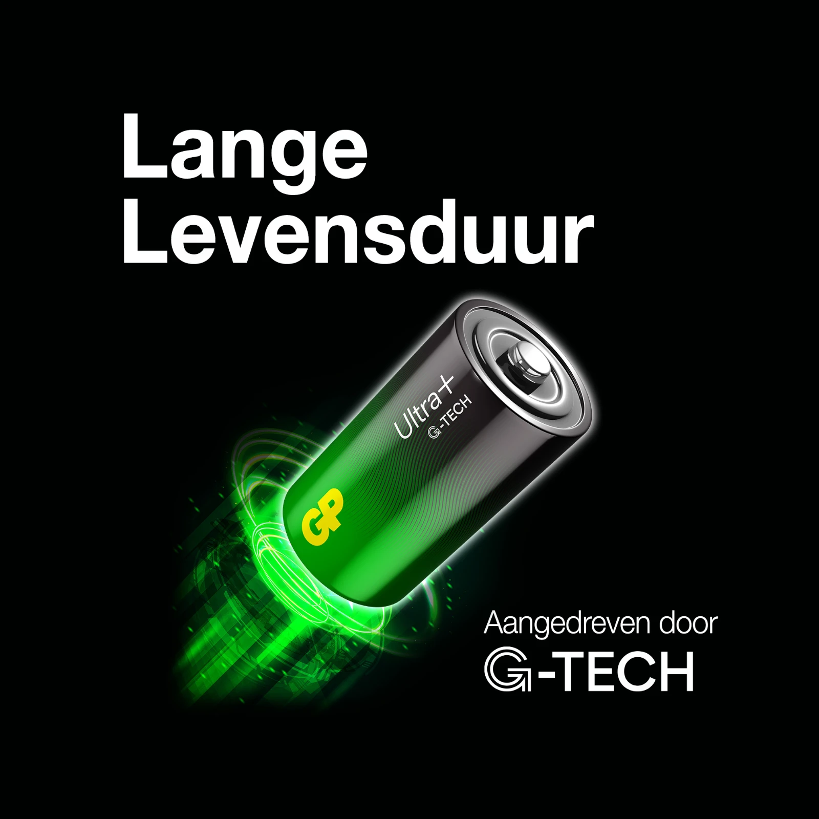 GP Alkaline D batterij Ultra Plus G-TECH 1,5V (2 stuks)
