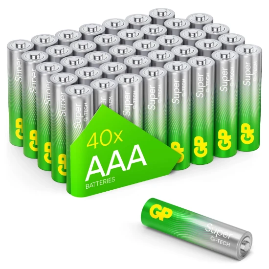 GP AAA Alkaline batterij Super G-TECH 1,5V (40 stuks)