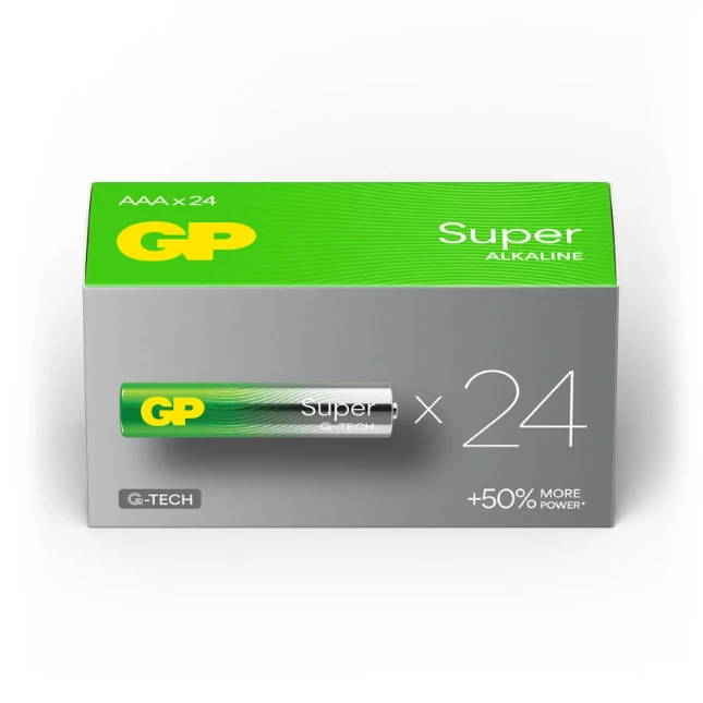 GP AAA Alkaline batterij Super G-TECH 1,5V (24 stuks)