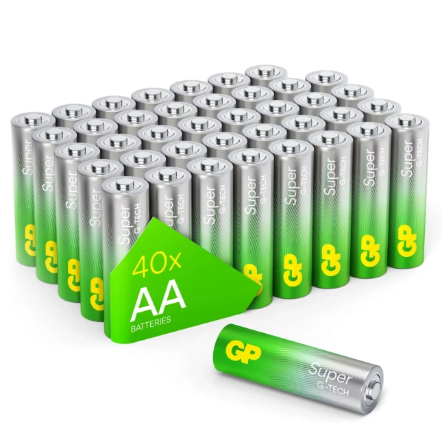 GP AA Alkaline batterij Super G-TECH 1,5V (40 stuks)