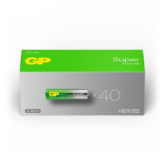 GP AA Alkaline batterij Super G-TECH 1,5V (40 stuks)