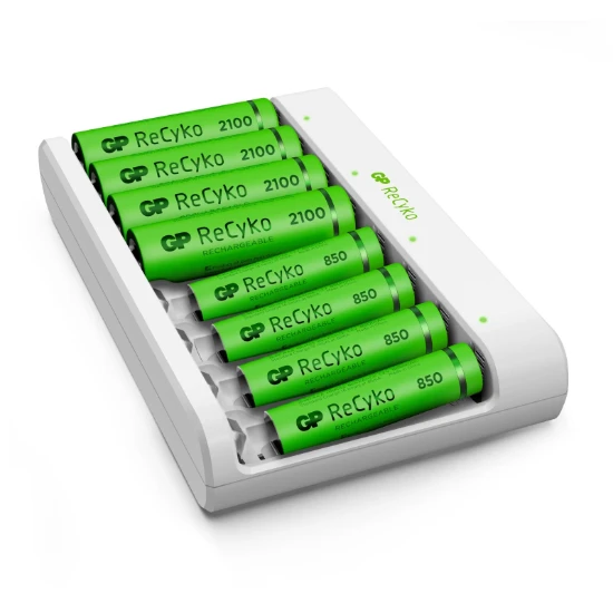 GP Micro-USB batterijlader ReCyko 4x AA 2100 mAh 4x AAA 850mAh